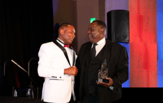 Dr. Vinson Eugene Allen and Actor Ernest Harden Jr.